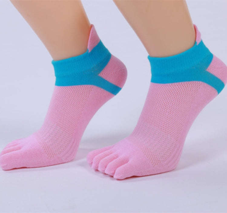 Ladies Finger Socks Cotton Breathable Mesh Socks Sock Mouth Foot Design Split Socks