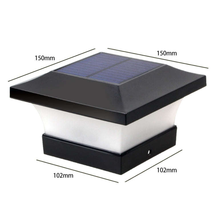 Solar LED Waterproof Outdoor Column Light Courtyard Lighting Lamp, Warm Light, White Light