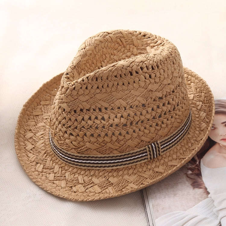 British Style Summer Straw Weaving Panama Beach Sun Hat