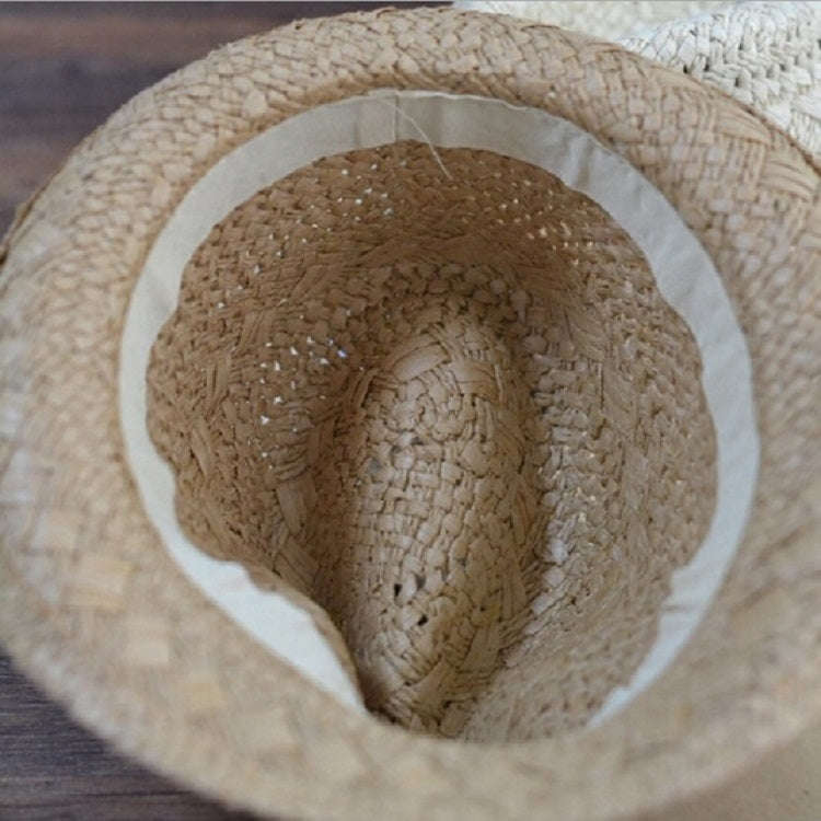 British Style Summer Straw Weaving Panama Beach Sun Hat