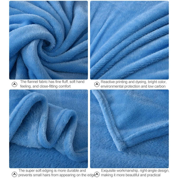 Solid Color Flannel Coral Fleece Blanket Super Soft Plaid Coverlet Sofa Cover Winter Warm Sheets ...