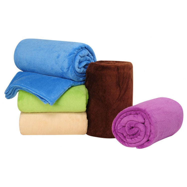 Solid Color Flannel Coral Fleece Blanket Super Soft Plaid Coverlet Sofa Cover Winter Warm Sheets ...