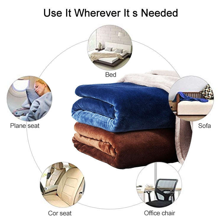 Solid Color Flannel Coral Fleece Blanket Super Soft Plaid Coverlet Sofa Cover Winter Warm Sheets ...