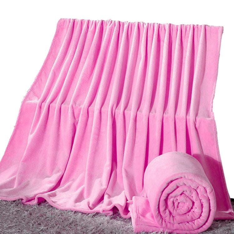 Solid Color Flannel Coral Fleece Blanket Super Soft Plaid Coverlet Sofa Cover Winter Warm Sheets ...