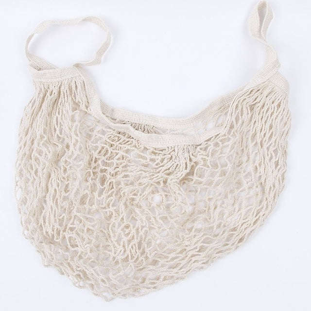 Mesh Shopping Bag Reusable String Fruit Storage Handbag Totes Women Shopping Mesh Net Woven Bag S...