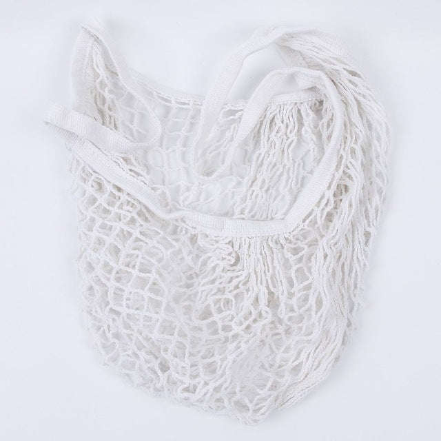 Mesh Shopping Bag Reusable String Fruit Storage Handbag Totes Women Shopping Mesh Net Woven Bag S...