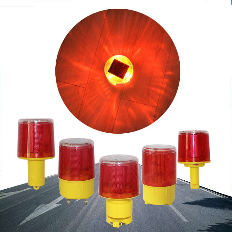 Night Solar Warning Construction Safety Warn Flash Lights Signal Light, Sleeve (Red), Slim handle...
