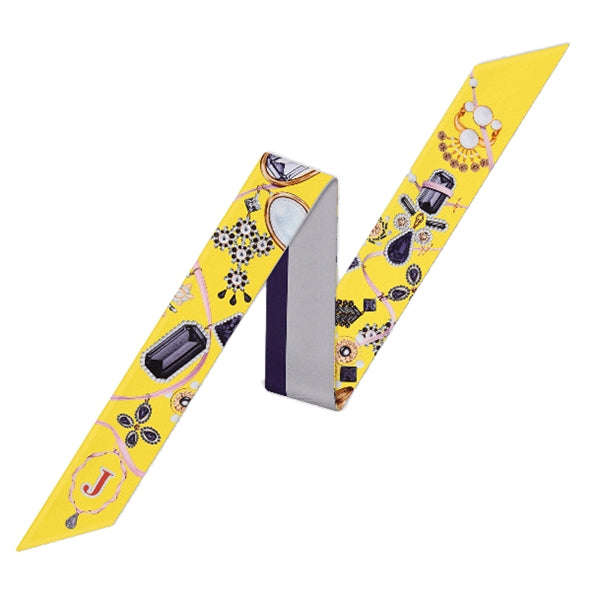 Letter Tarot Small Scarf for Women, Width: 6.2cm, J, K, L, M, N, O, P, Q, R, S, V, W