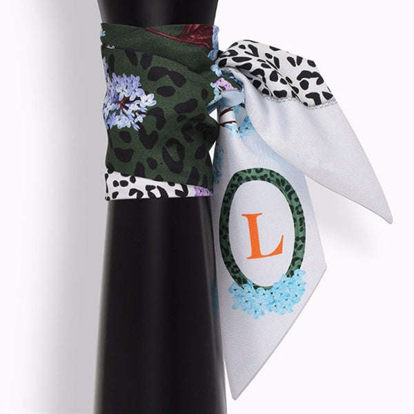 Letter Tarot Small Scarf for Women, Width: 6.2cm, J, K, L, M, N, O, P, Q, R, S, V, W