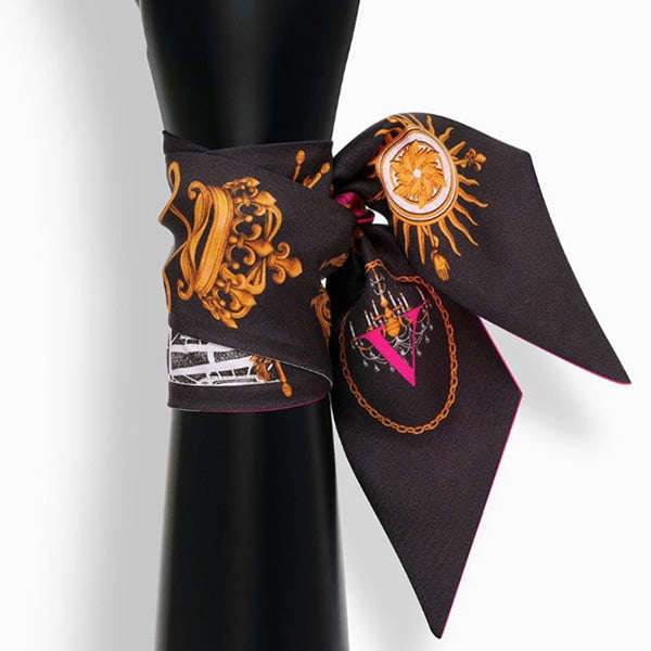 Letter Tarot Small Scarf for Women, Width: 6.2cm, J, K, L, M, N, O, P, Q, R, S, V, W