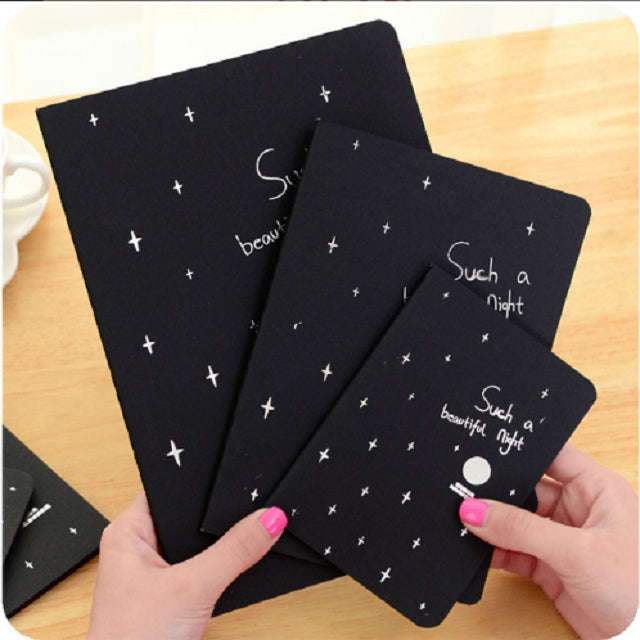 Sketchbook Diary Drawing Painting Graffiti Soft Cover Black Paper Sketch Book Notebook Office Sch...