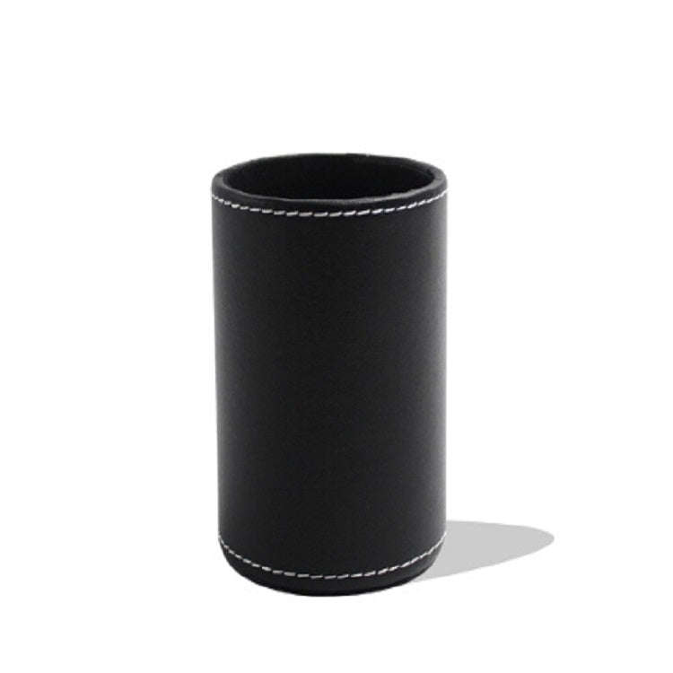 Faux Leather Leather Penholder Desk Supplies Organizer