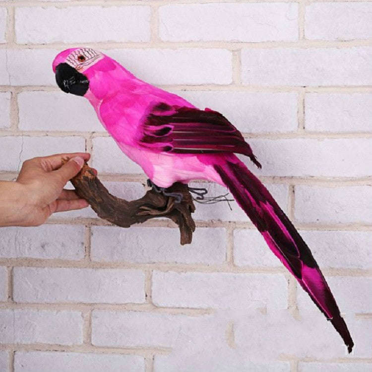 45CM Simulation Parrot Simulation Bird Macaw Foam Feather Parrot Sen Gardening Decoration, Yellow...