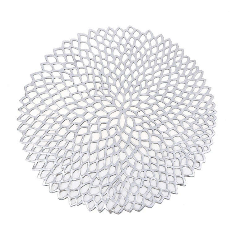 Table Bowl Mats Home Decor Placemat For Dining Table PVC Plastic Hollow Insulation Round Baroque ...