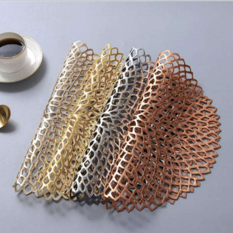 Table Bowl Mats Home Decor Placemat For Dining Table PVC Plastic Hollow Insulation Round Baroque ...