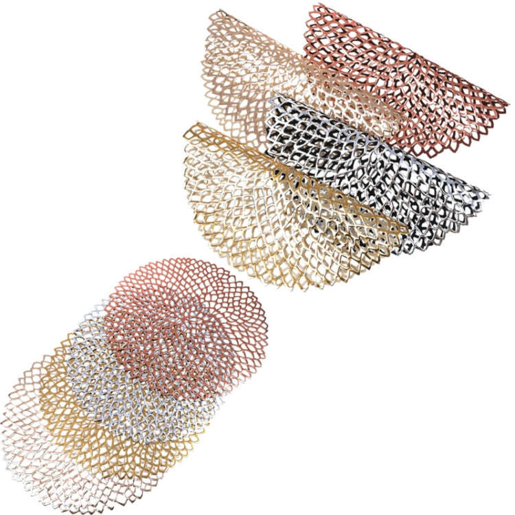 Table Bowl Mats Home Decor Placemat For Dining Table PVC Plastic Hollow Insulation Round Baroque ...