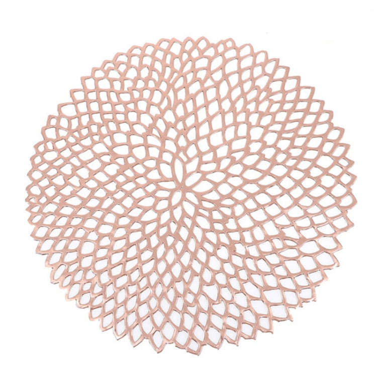 Table Bowl Mats Home Decor Placemat For Dining Table PVC Plastic Hollow Insulation Round Baroque ...