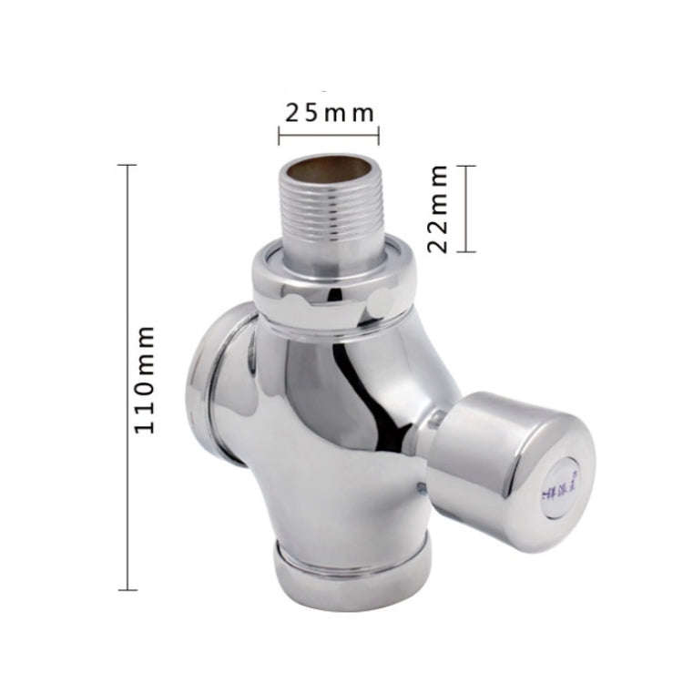 Stool Flush Valve Urinal Delay Valve Hand Press Flush Valve, 25 mm Copper Large, 25 mm Copper Sma...