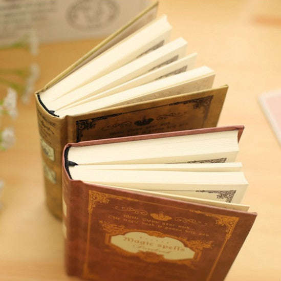 64K Small Pocket Vintage Notebook Handcover Magic Spells Pockets Book Planner Journal Traveler No...