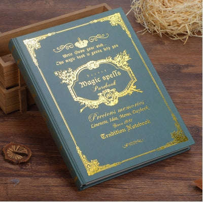 64K Small Pocket Vintage Notebook Handcover Magic Spells Pockets Book Planner Journal Traveler No...