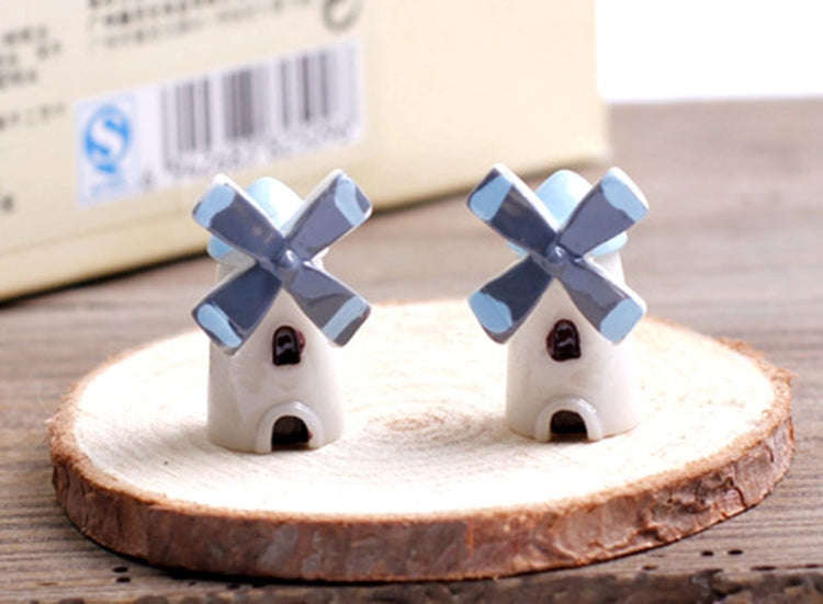 4 PCS Mini Cartoon Small Windmill Cottage Decoration Crafts, Small Windmill