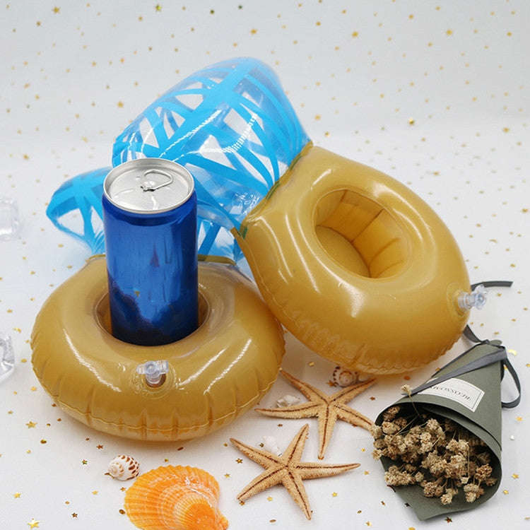 Diamond Ring Shape Inflatable Coaster Floating Water Drink Cup Holder Beach Supplies, Diamond Ring