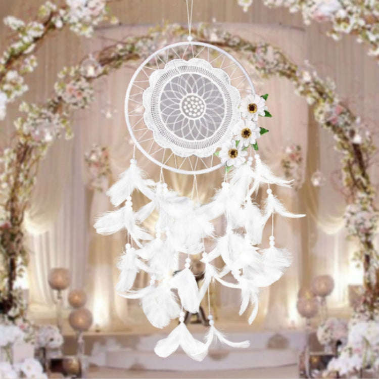 Pure White Flower Dream Catcher Home Decoration Crafts, MS8021