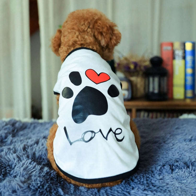Pet Clothes Dog Love Pattern Vest Dog Clothes, S, XXL