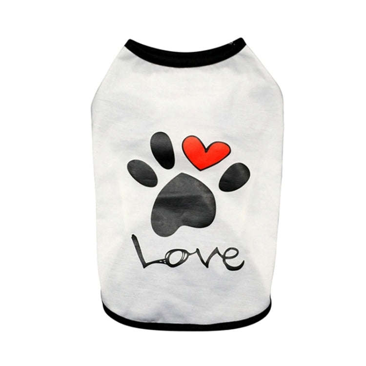 Pet Clothes Dog Love Pattern Vest Dog Clothes, S, XXL