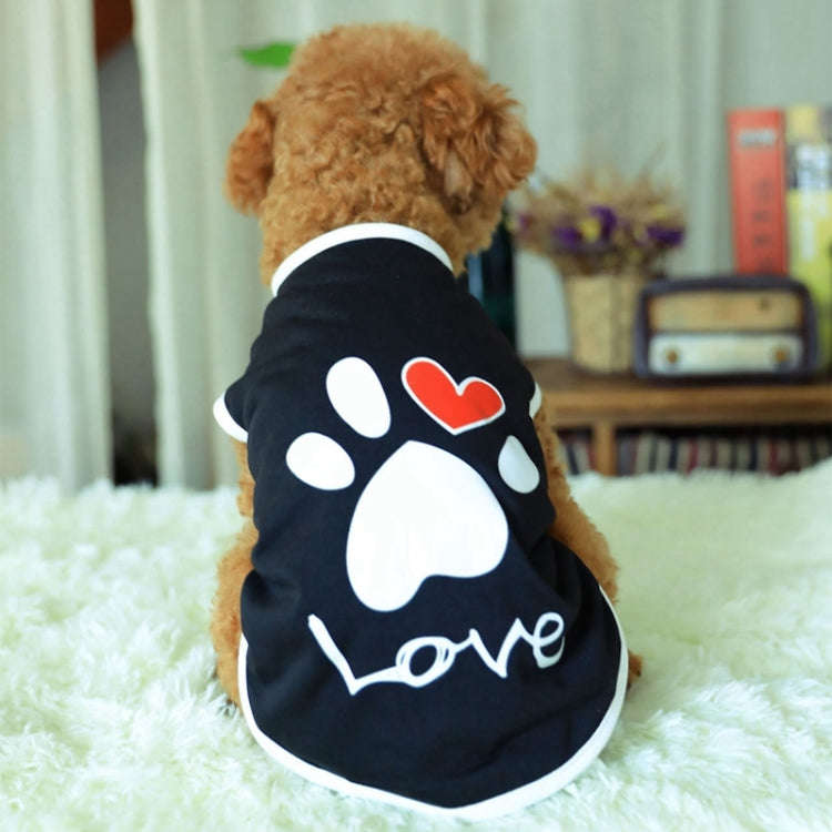 Pet Clothes Dog Love Pattern Vest Dog Clothes, S, XXL