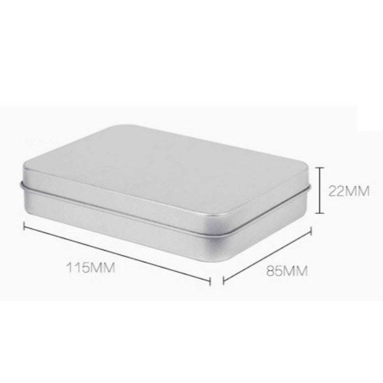 Rectangular Metal Storage Box Tinplate Business Card Storage Box, 11.5x8.5x2.2cm