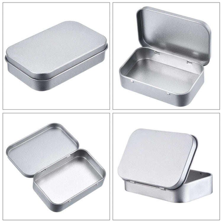 Rectangular Metal Storage Box Tinplate Business Card Storage Box, 11.5x8.5x2.2cm