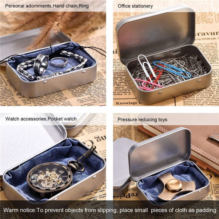 Rectangular Metal Storage Box Tinplate Business Card Storage Box, 11.5x8.5x2.2cm