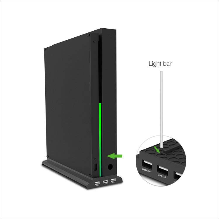 DOBE TYX-1768 Heat Dissipate Vertical Stand Base Cooling Dock Cooling Fan Bracket for XBOX One X ...