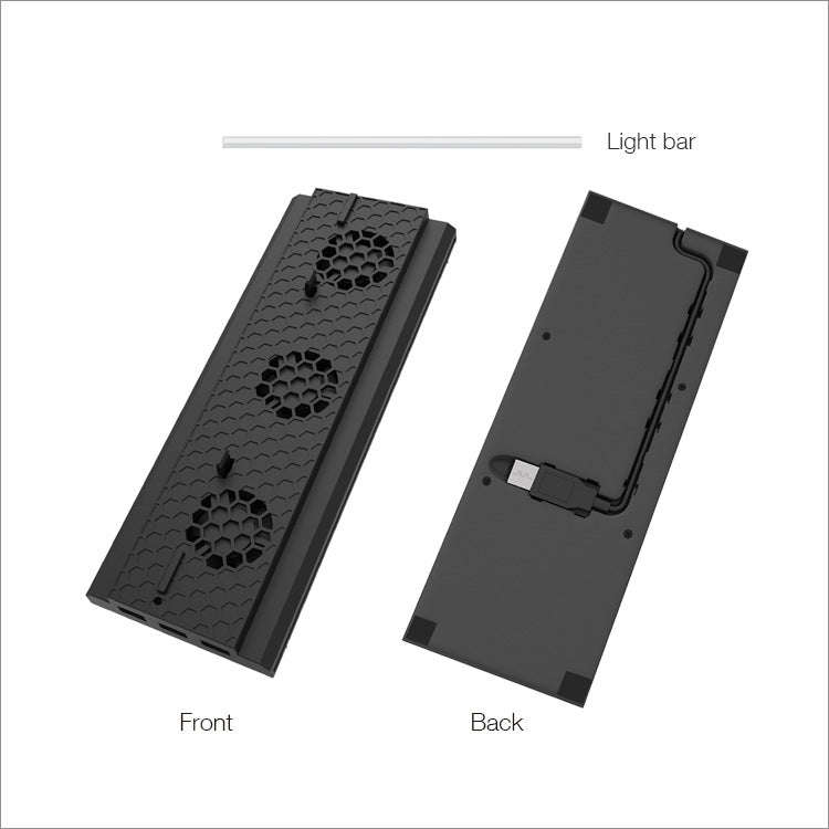 DOBE TYX-1768 Heat Dissipate Vertical Stand Base Cooling Dock Cooling Fan Bracket for XBOX One X ...
