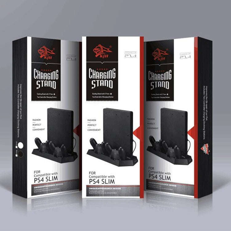 KJH PSLIM-03 Multi-function Host Bracket Cooling Fan Ultra-thin Machine Bracket Fan Charger for P...