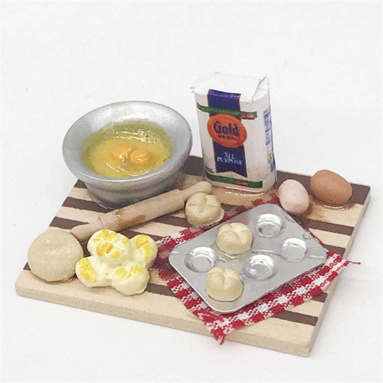 1:12 Mini House Toy Simulation Chopping Board Dessert Making Bread Table, Chopping Board