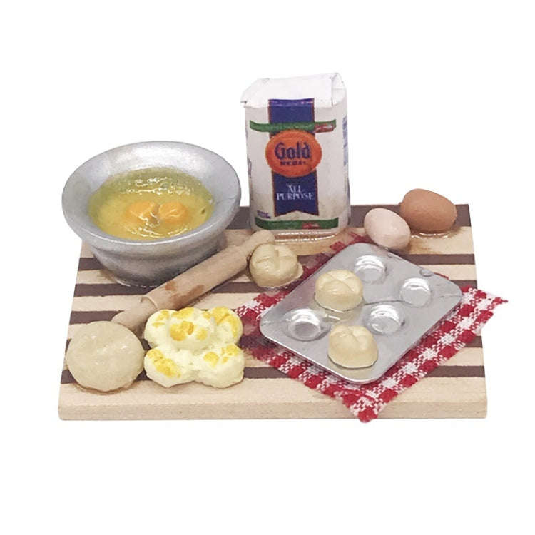 1:12 Mini House Toy Simulation Chopping Board Dessert Making Bread Table, Chopping Board