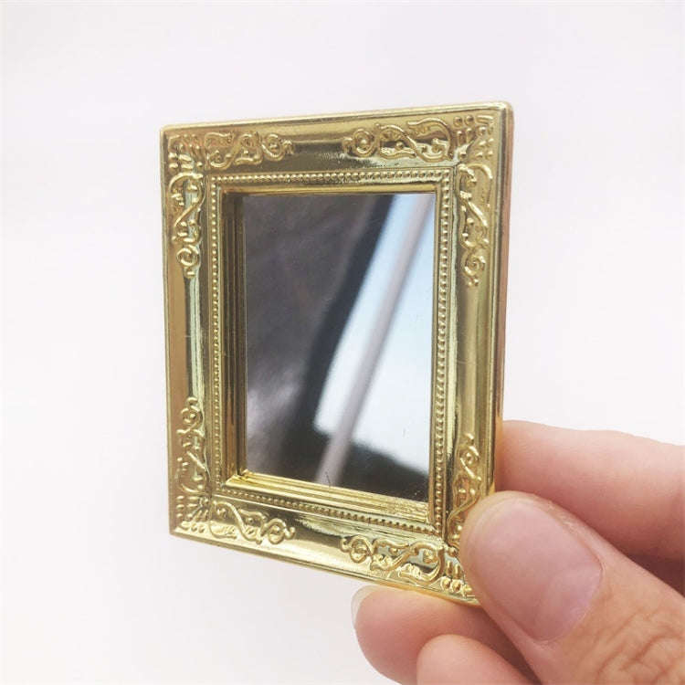1:12 Mini House Toy Simulation Wall Mirror for Bedroom, Wall Mirror