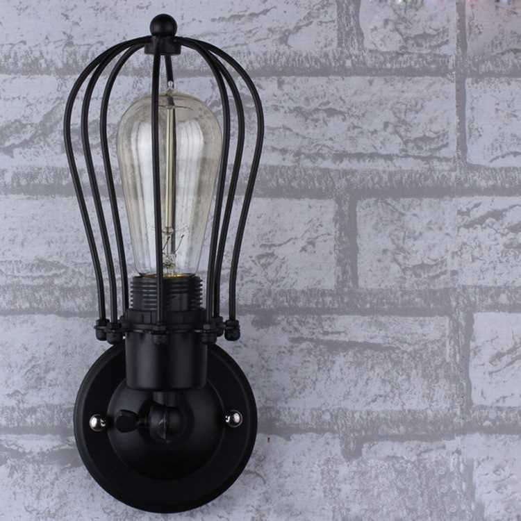 Retro Double Head Grapefruit Wrought Iron Antique Restaurant Corridor Aisle LED Wall Lamp, withou...