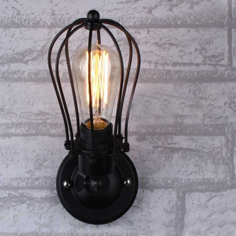 Retro Double Head Grapefruit Wrought Iron Antique Restaurant Corridor Aisle LED Wall Lamp, withou...