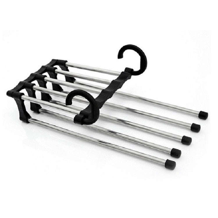 Multifunctional  5 in 1 Telescopic Folding Wardrobe Magic Trousers Rack, 5 in 1 Telescopic Rack