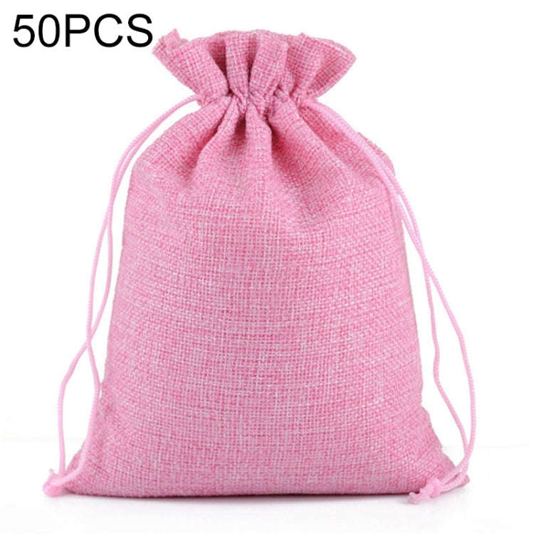 50 PCS Multi size Linen Jute Drawstring Gift Bags Sacks Wedding Birthday Party Favors Drawstring ...