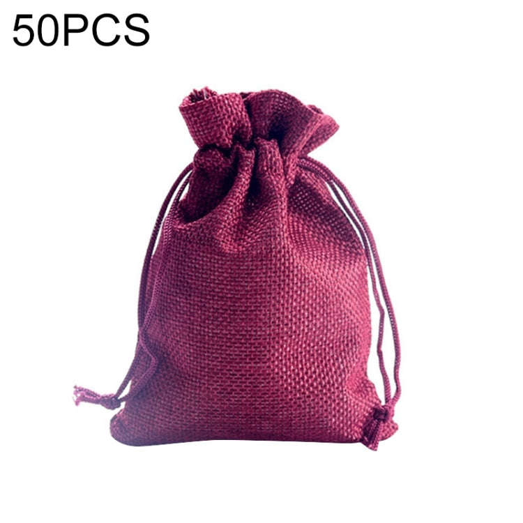 50 PCS Multi size Linen Jute Drawstring Gift Bags Sacks Wedding Birthday Party Favors Drawstring ...