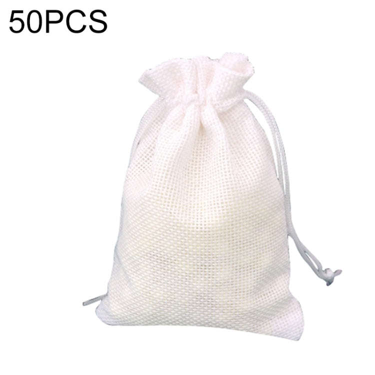 50 PCS Multi size Linen Jute Drawstring Gift Bags Sacks Wedding Birthday Party Favors Drawstring ...