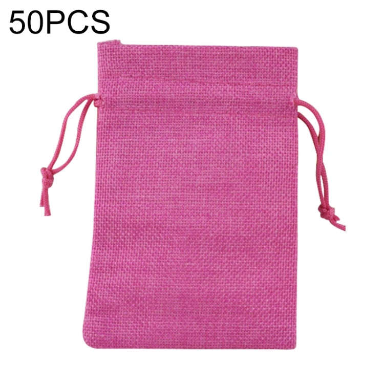 50 PCS Multi size Linen Jute Drawstring Gift Bags Sacks Wedding Birthday Party Favors Drawstring ...