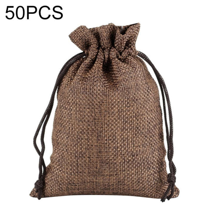 50 PCS Multi size Linen Jute Drawstring Gift Bags Sacks Wedding Birthday Party Favors Drawstring ...