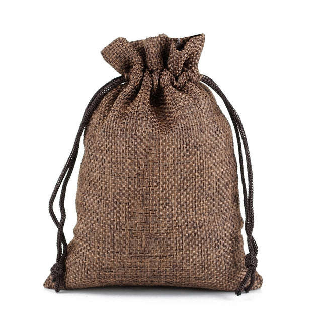 50 PCS Multi size Linen Jute Drawstring Gift Bags Sacks Wedding Birthday Party Favors Drawstring ...