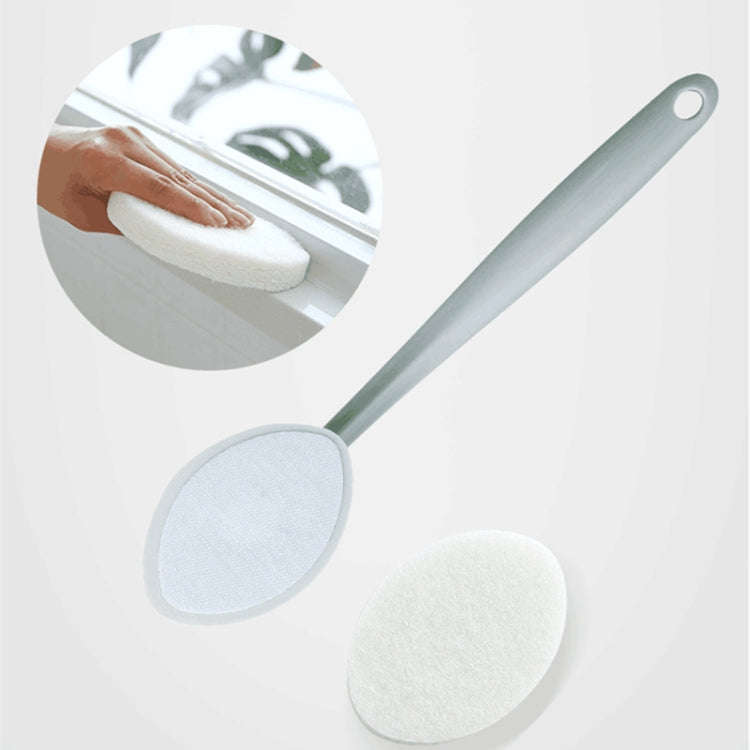 Bathroom Long Handle Cleaning Sponge Brush Floor Tile Decontamination Scouring Pad