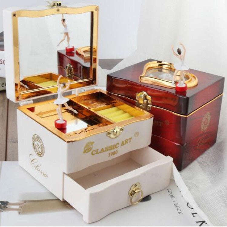 YL2047 Classic Nostalgic Music Box Dancing Girl Clockwork Simulation Eight-toneJewelry Box